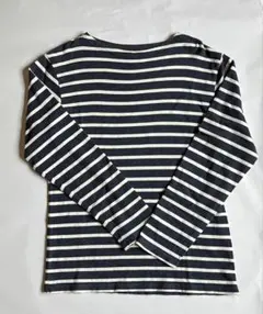 ボーダーTシャツ　メンズ　M　ネイビー　長袖