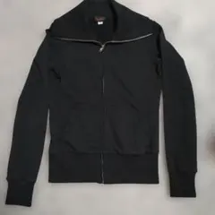 DIESEL ブラック ジップアップスウェットS