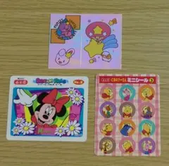 ◎非売品【明治・永谷園　おまけシール】ツインクル・ミニーマウス・くまのプーさん