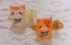 猫　ヘアクリップ 2個セット
