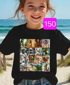 イタリアンブレインロット　150　半袖　Tシャツ　ブラック