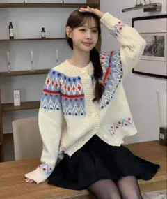 ノルディックセーター カーディガン