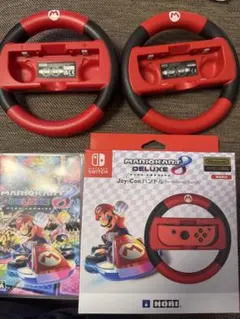 Switch マリオカート8 デラックス Joy-Conハンドル×2個セット