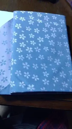 桜の花柄風呂敷 青紫色