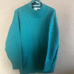 ラビアンジェ　ニット　タートル　グリーン系　M