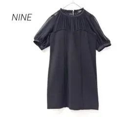 ナイン ワンピース M シフォン ギャザー 日本製 上品 結婚式のサムネイル
