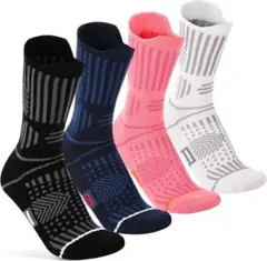 靴下 ソックス 登山 4足セット 薄手 通気性 吸汗速乾 スポーツ アウトドア