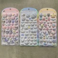 【正規品】コットンパフィーシール　サンリオ　3枚セット クラックス