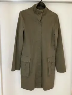 カーキ　ワンピース　コート　レディース