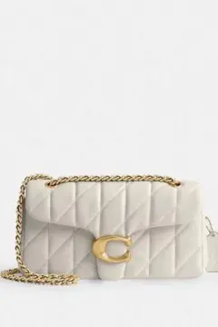 COACH コーチ　タビー ショルダー 26・キルティング　ホワイト