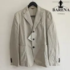 新品 BARENA イタリア製 リネン混 テーラードジャケット アイボリー 52のサムネイル