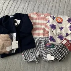 新品90サイズ 見える福袋 コート、ニット、トレーナー、パンツ