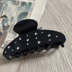 新品 バイカラー バンスクリップ ブラック ホワイト ヘアクリップ m63