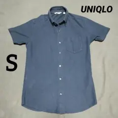 ユニクロ ボタンポロシャツ ネイビー 【 S 】UNIQLO