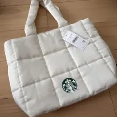 スターバックス キルティング トートバッグ ホワイトのサムネイル