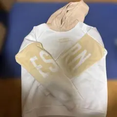 KXP DESIGN フード付きパーカー ホワイト/ベージュ