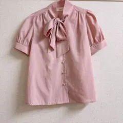tocco closetトッコクローゼット ボウタイりぼん半袖ブラウス ピンクのサムネイル