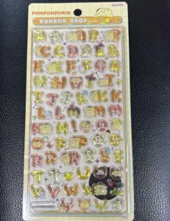 正規品　ボンボンドロップシール　もじ　ポムポムプリン