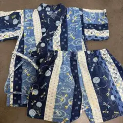 トンボ柄甚平 80cm 綿100%