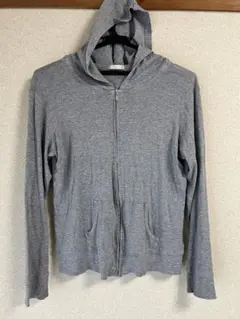 グレー フルジップ パーカー XL GU アウター シンプル カジュアル 羽織