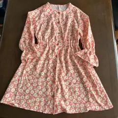 GU デイジー柄 ワンピース 七分袖