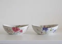 【新品、未使用】花水彩 盛鉢セット 2個セット 木箱入り　セラミック藍　深型　皿のサムネイル