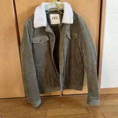 zara ボアジャケット　カーキ