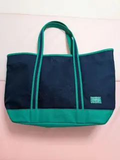 PORTER ポーター　ボーイフレンドトートバッグ ネイビー×グリーン