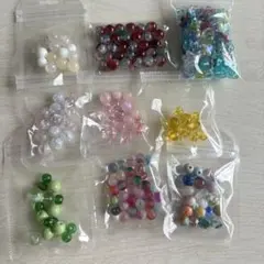 ガラスビーズ ビーズ 花座 丸 ハンドメイド パーツ まとめ売り