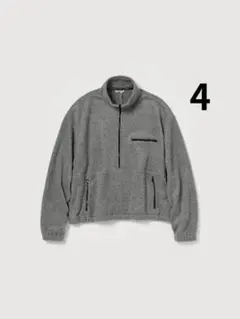 PURE SILK COMFORT FLEECE HALF ZIP P/O 灰