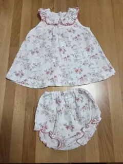 美品　PETIT BATEAU　70 セットアップ　ノースリーブ