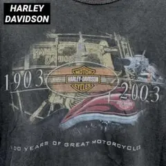 HARLEY-DAVIDSON 100周年 Tシャツ ブラック　両面プリント　L