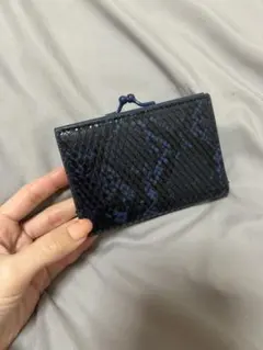 PARFOIS ネイビー 蛇柄 二つ折り財布のサムネイル