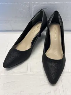 LibertyDollブラックパンプスグリッターハイヒール23.5cm