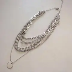 y2k archive シルバー マルチレイヤーネックレス