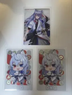 カラフルピーチ どぬく ウエハースカード 等身 デフォルメ 3枚セット