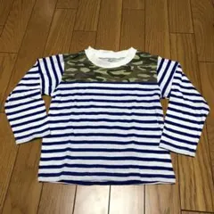 迷彩柄切り替え長袖カットソー