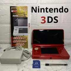 Nintendo　ニンテンドー3DS　本体　メタリックレッド　ソフト1本付き