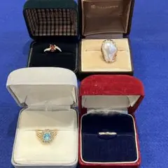 ヴィンテージ デザインアクセサリーリング指輪ゴールドカラーストーン遺品整理生前