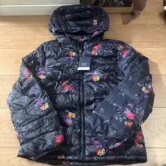 新品！タグ付きGAP ネイビーフラワー柄 ダウンXXL(155cm〜160cm)