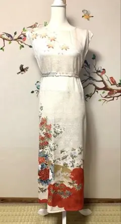 o*e様 着物　振袖　リメイク　ロングワンピース