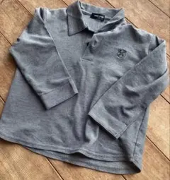 COMME CA ISM グレー 長袖ポロシャツ