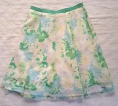 MARY QUANT 花柄 フレア ミニスカート イエローリバーシブルです 
