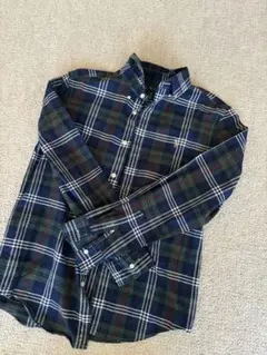 Ralph Lauren 長袖コットンシャツ 14-16 L/6X ネイビー