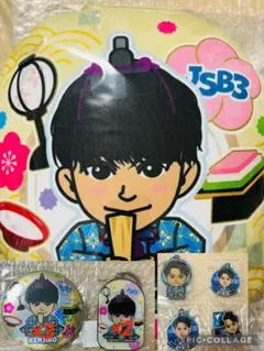 山下健二郎 ミニクッション メタルキーホルダー 缶バッジ ひなまつり オンライン