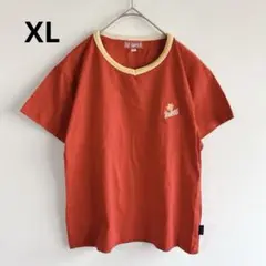 4762【美品】vネックtシャツ 刺繍ロゴワンポイント　アメカジ　コットンy2k