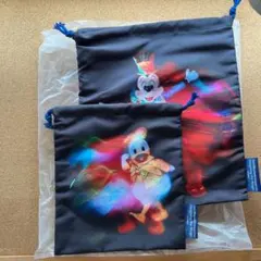 ディズニー　実写　きんちゃく　巾着　イマジニングザマジック　ミッキー　ドナルド