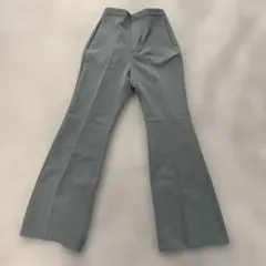 グレー フレアパンツ ウエストゴム入り