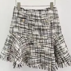 LILY BROWN フリンジツイードミニスカート　リリーブラウン　アリエク