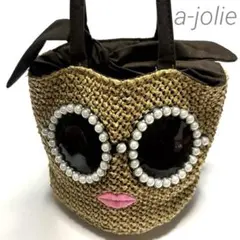 a-jolie パールサングラスちゃん デザイン ハンドバッグ ミニバッグ
